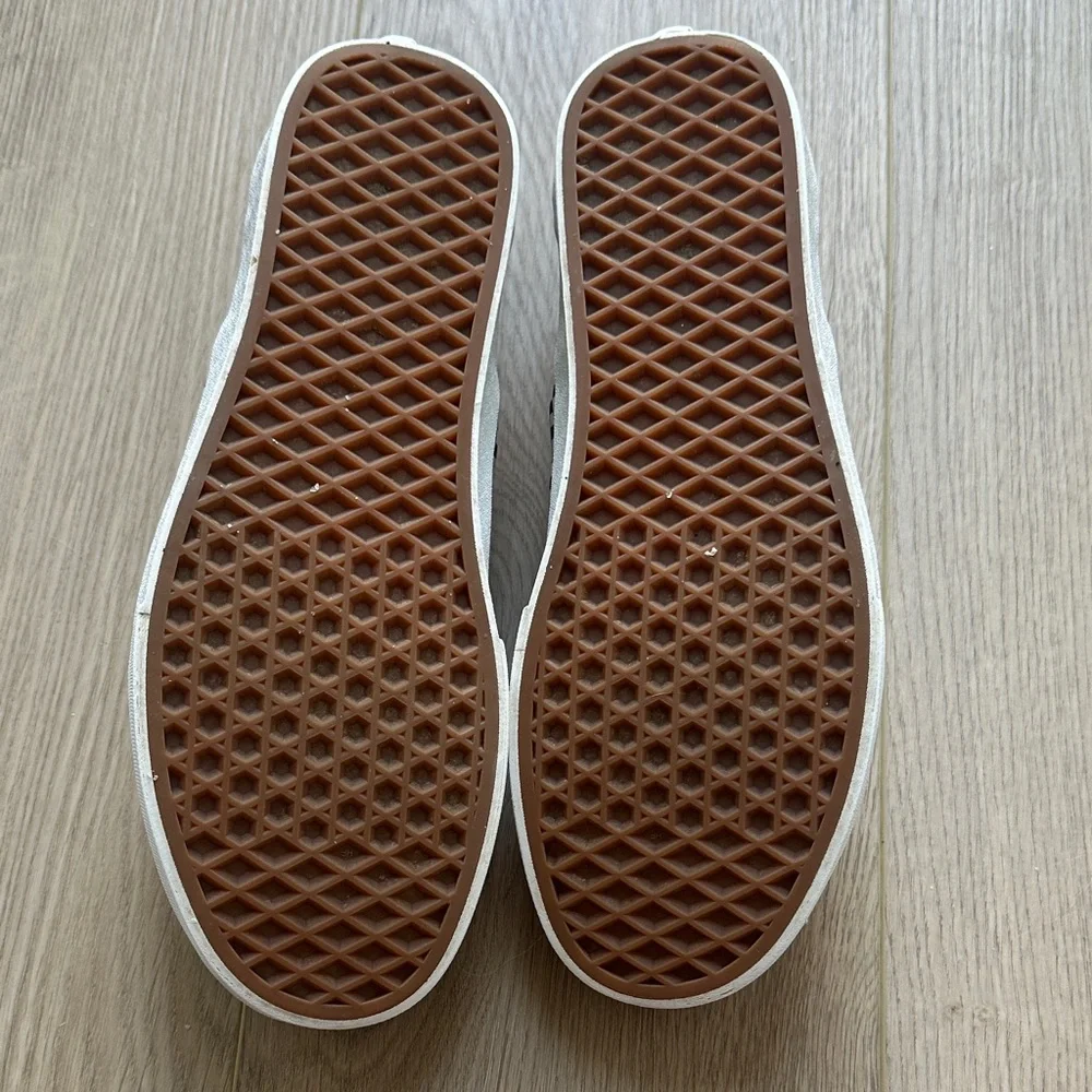 Vans Slip-On Sneakers Light Blue Checkered Men’s 10 Womens 8.5 OFF THE WALL - Picture 5 of 6